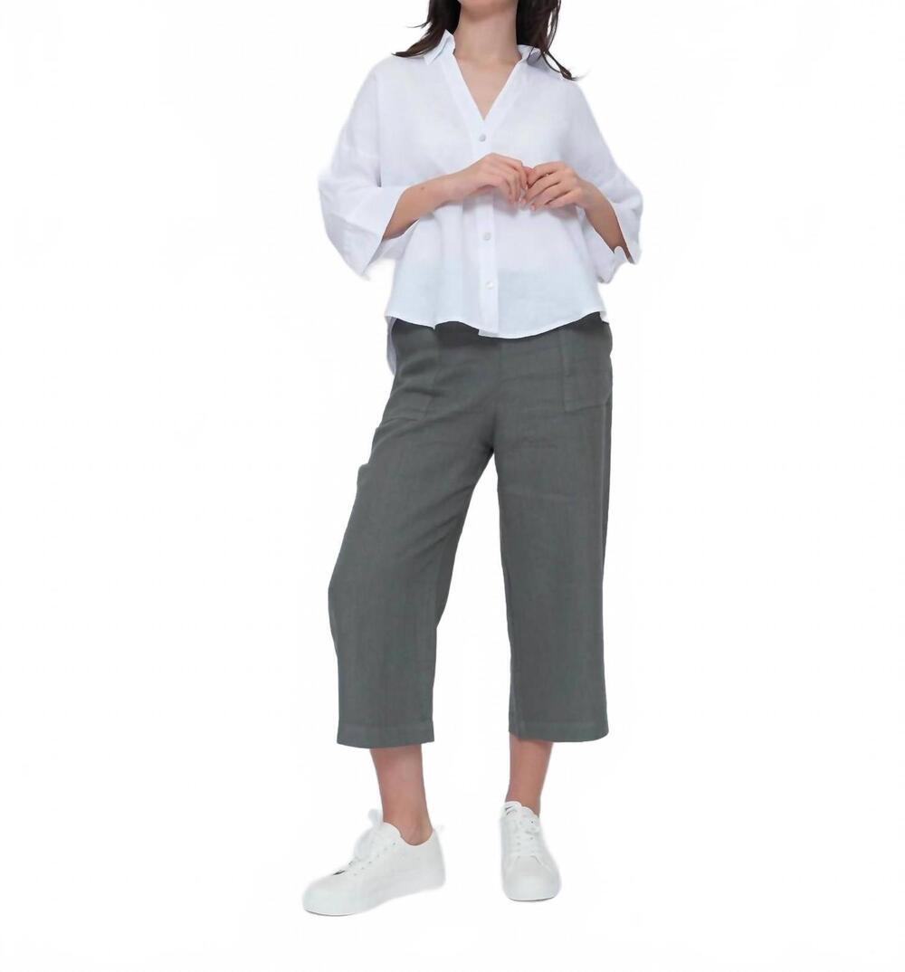 NEW BLUEBERRY easy capri in slate
